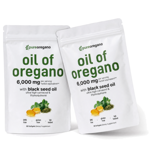 two packs of Pure Oregano oil of oregano