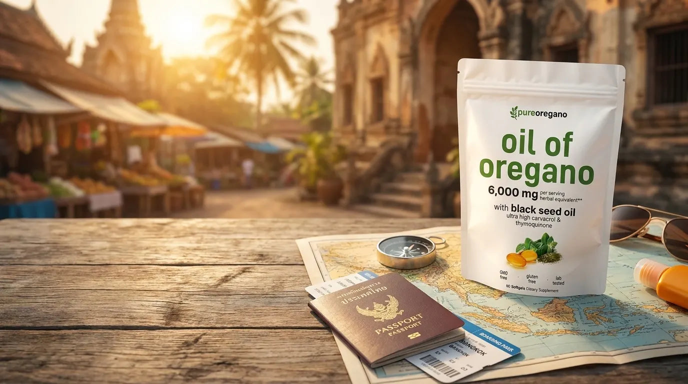 A traveler at a beautiful destination, healthy and ready to explore